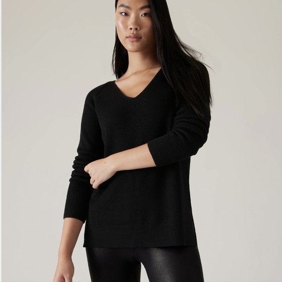 Athleta Hanover wool blend Sweater black XS - Picture 5 of 8
